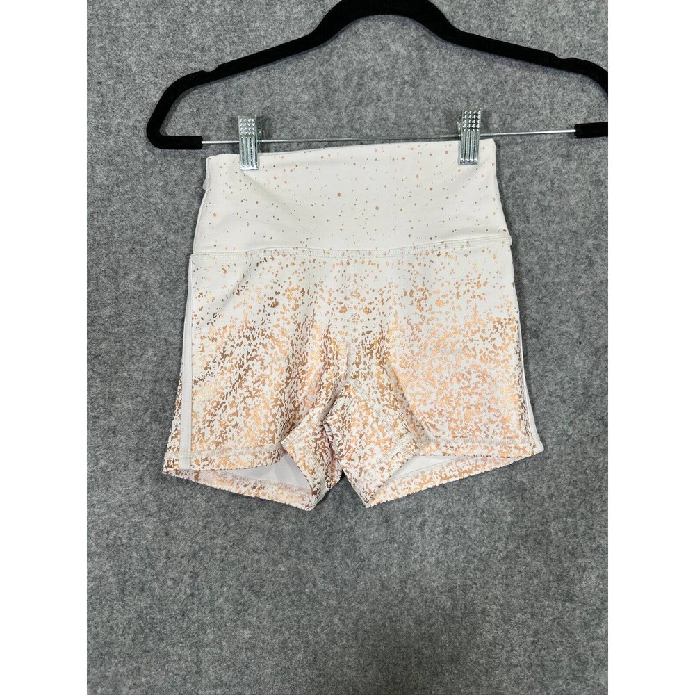 Buffbunny Shorts Women Extra Small Gym Workout Yoga Shorts Black Gold Marble